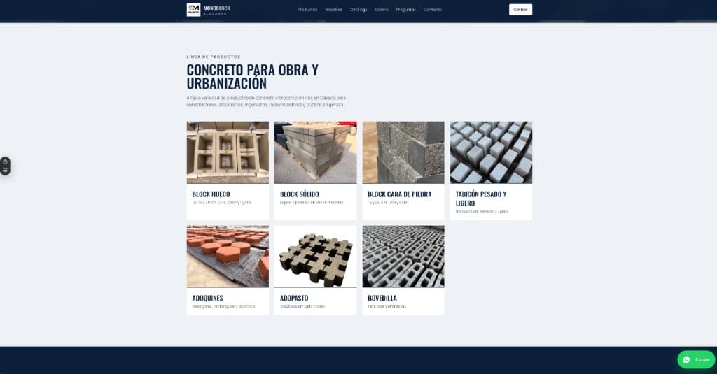 MONOBLOCK | Bloquera y concreto en Oaxaca
