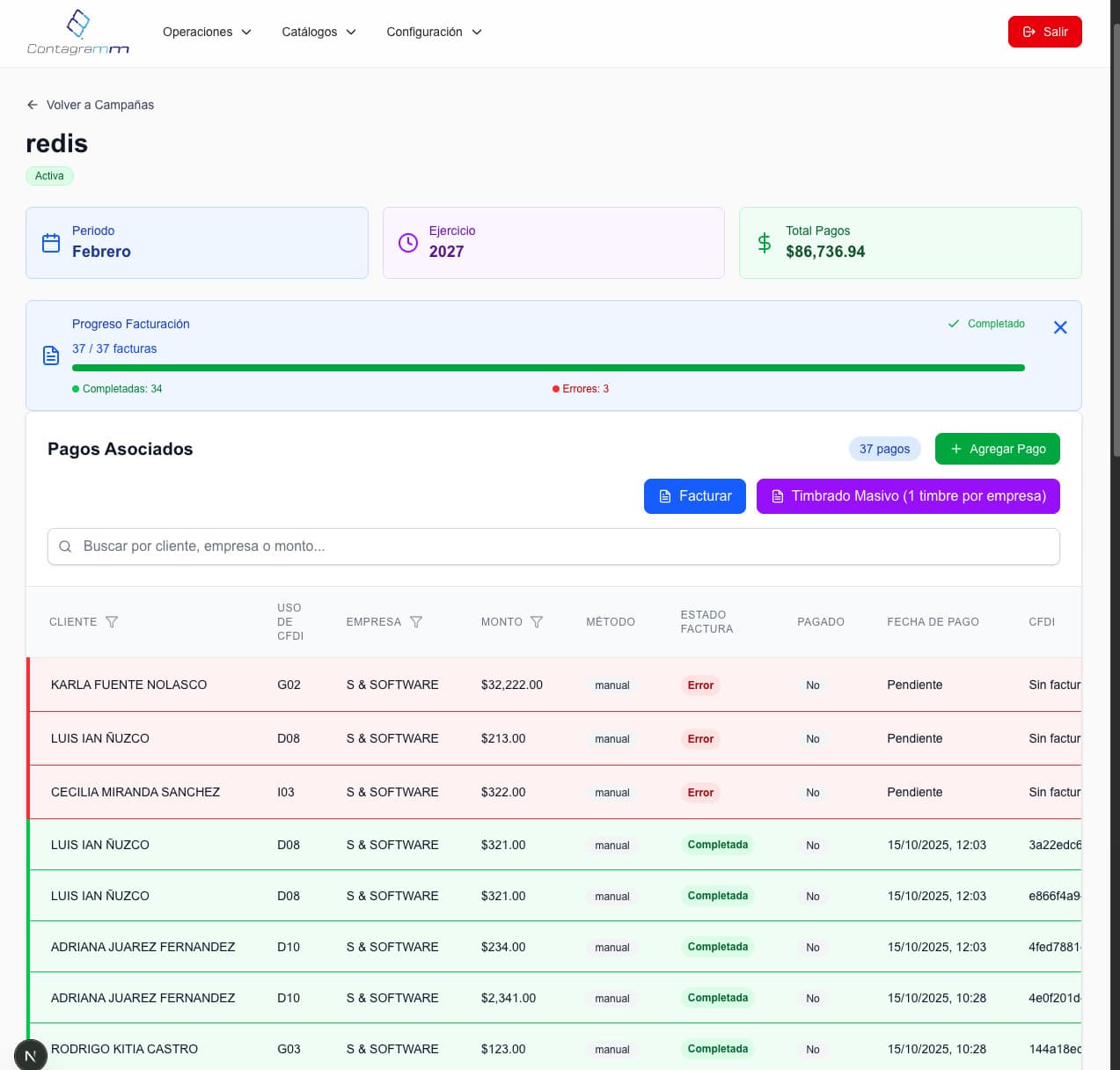 Contagram | Sistema de facturación para contadores